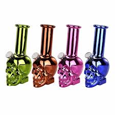 Glass Water Pipe Skull Assorted colors GWPAC