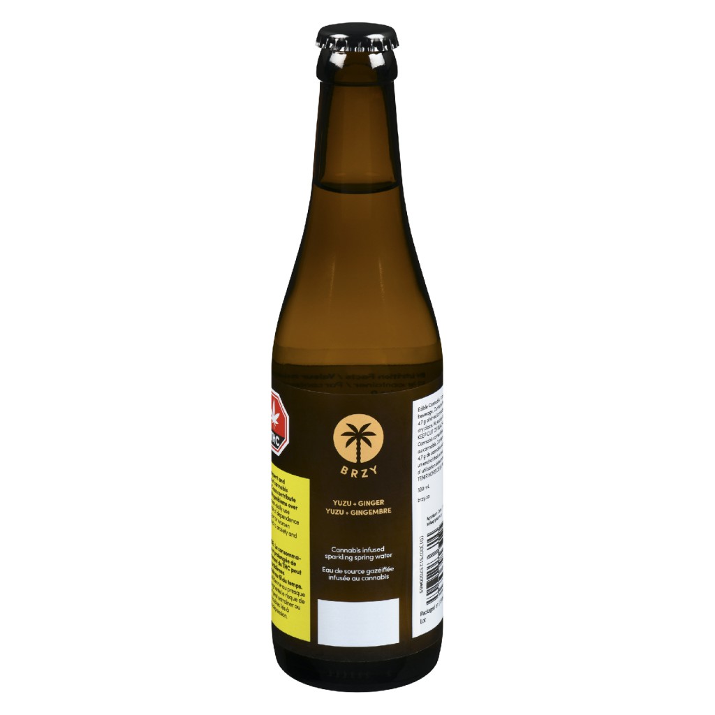 BRZY - Yuzu + Ginger Sparkling Spring Water Blend - 1x330ml