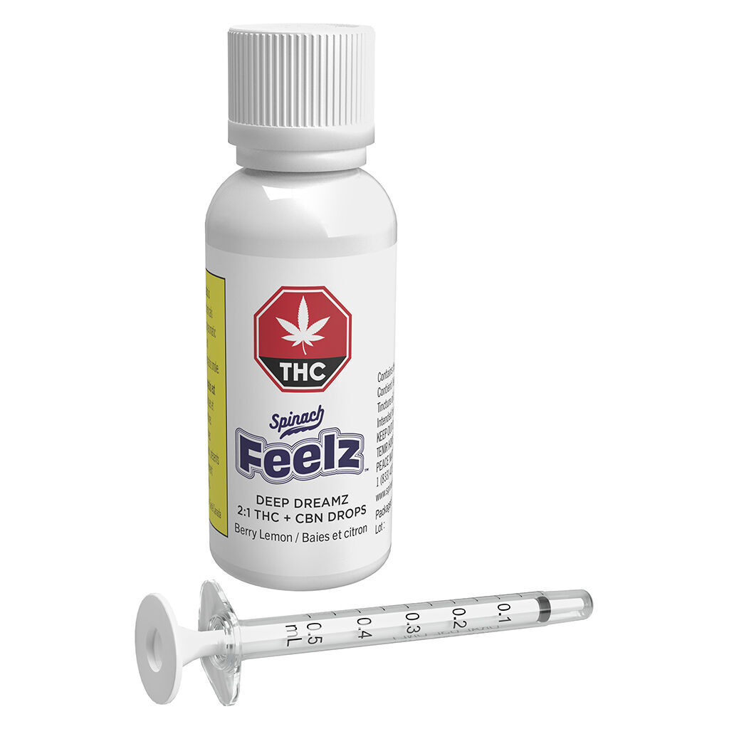 Spinach FEELZ - Deep Dreamz THC + CBN Drops - Indica - 30ml