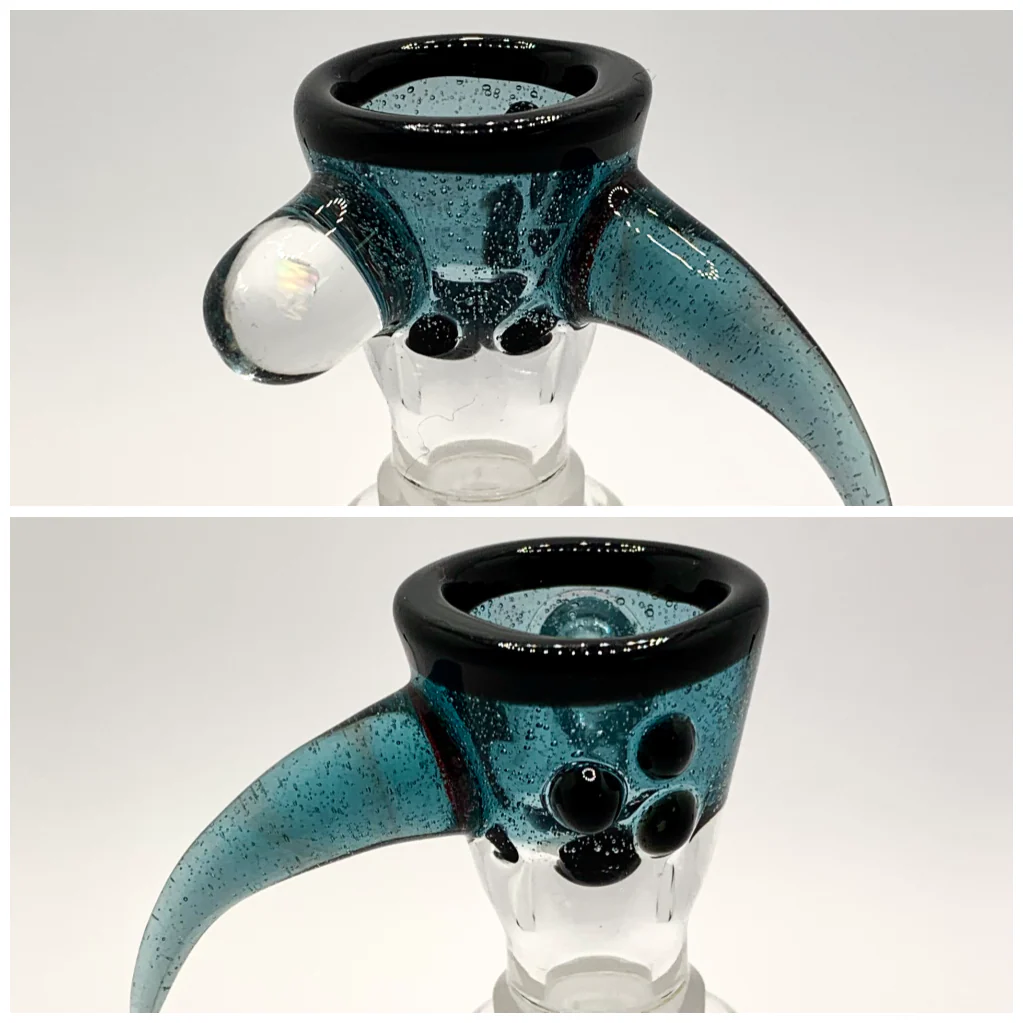 Princess Grandpa Glass - 14mm Horn Bowls w/ Opal (4 Holes) PG08
