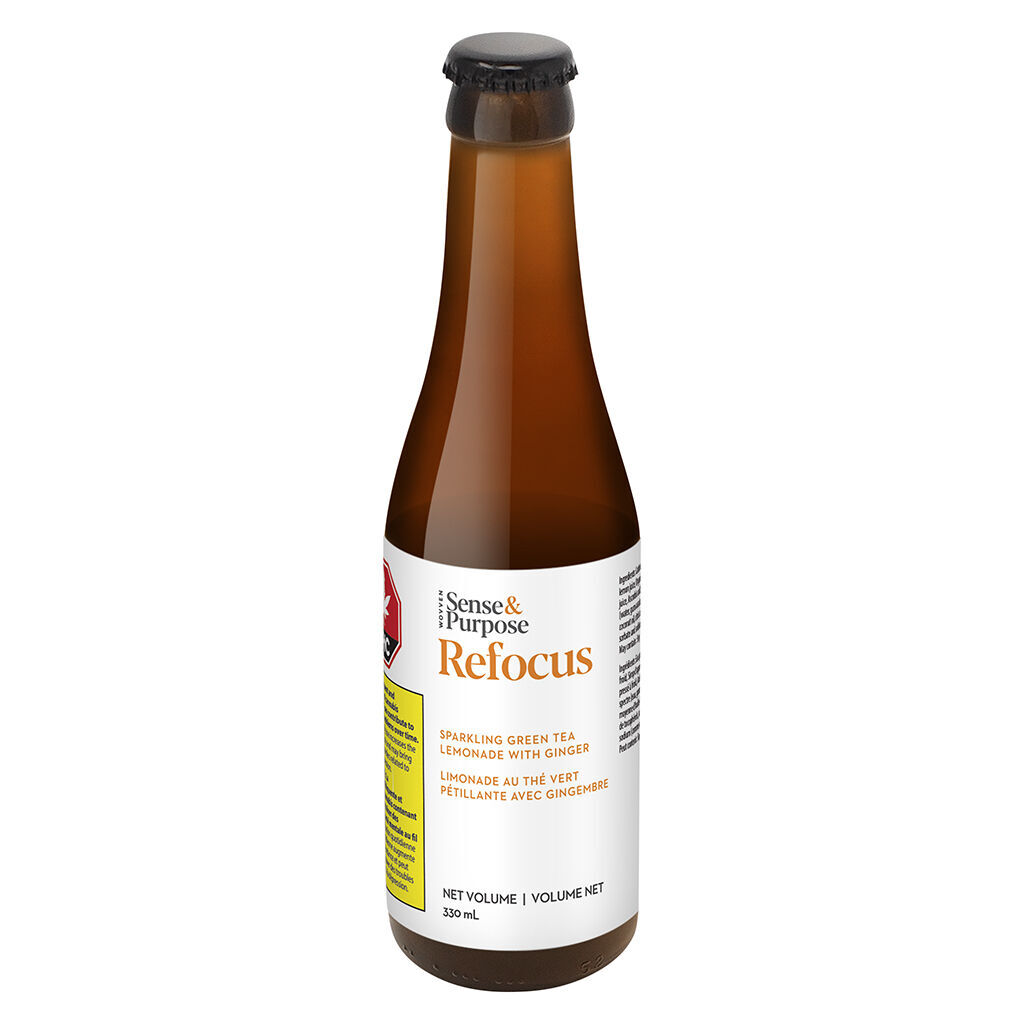 Sense & Purpose - Refocus: Sparkling Green Tea Lemonade with Ginger - Hybrid - 330ml