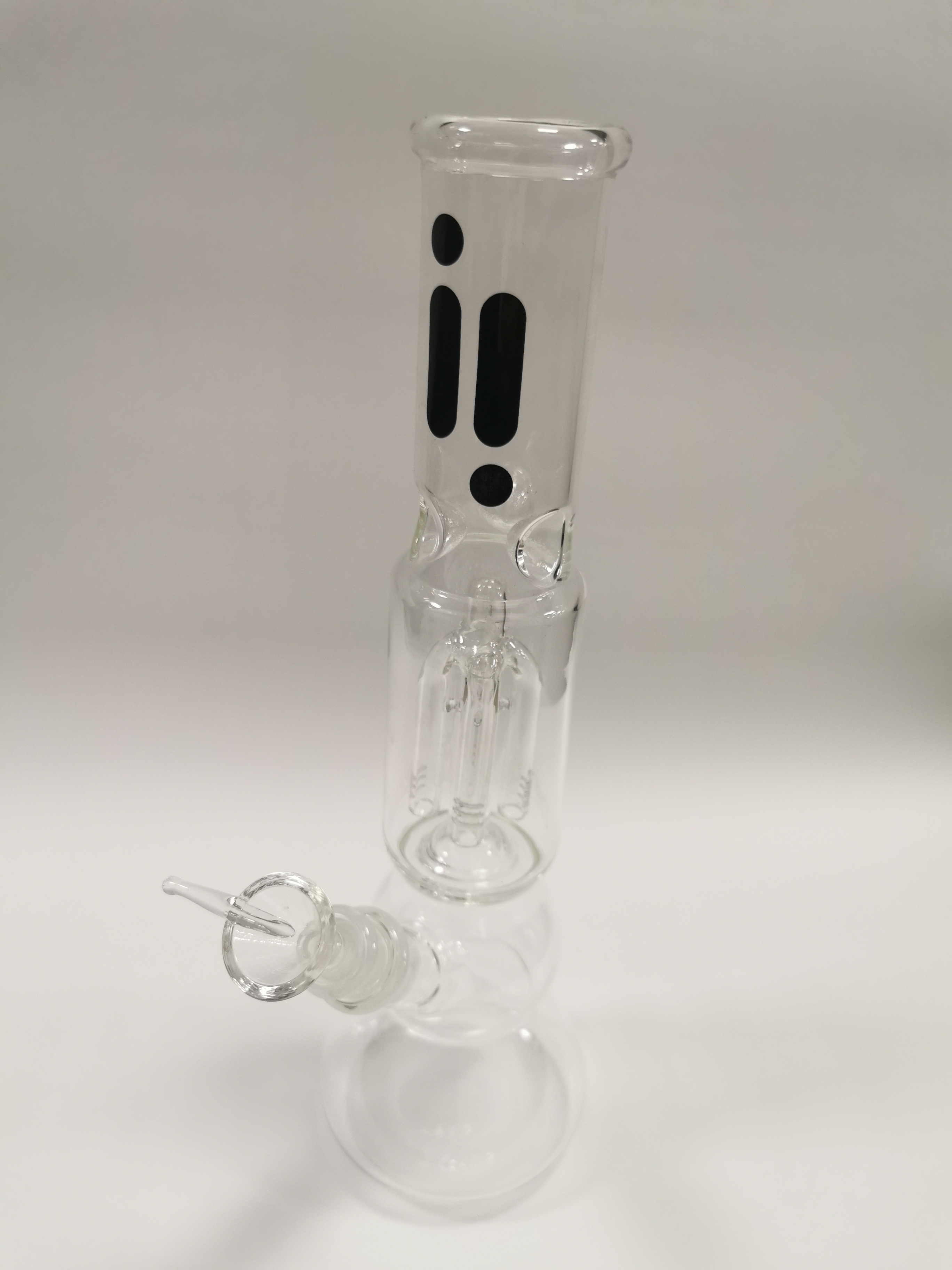 Glass Bong - 12in Red w/Black Font