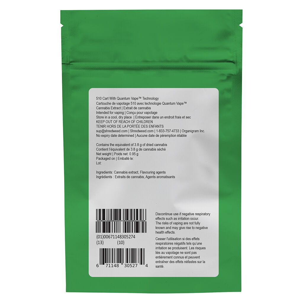 SHRED X - Megamelon 510 Thread Cartridge - Sativa - 0.95g