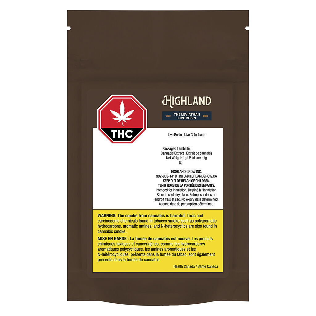 Highland Grow - The Leviathan Live Rosin - Hybrid - 1g