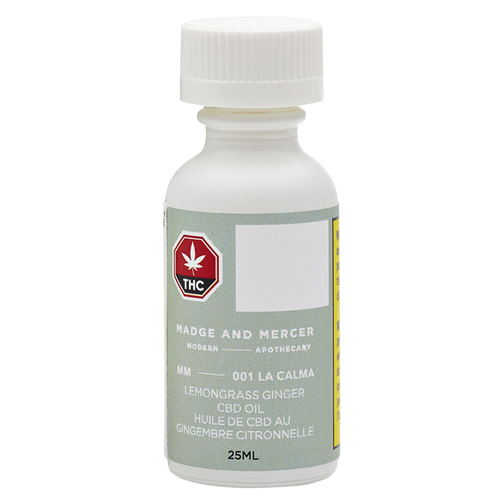 MADGE AND MERCER Modern Apothecary - MM_001 La Calma Lemongrass Ginger CBD Oil - Sativa - 25ml