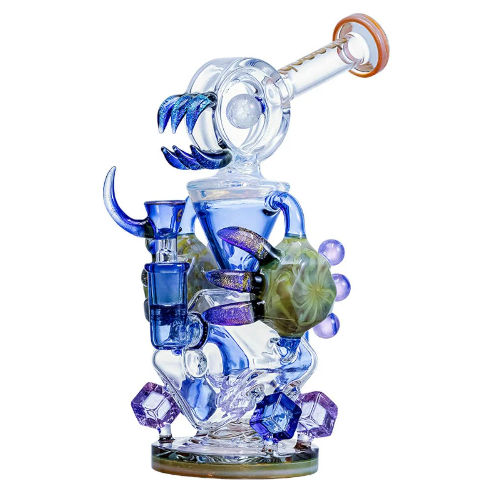 Cheech Glass - 11" Full of Thorn Bong - Blue FOTB